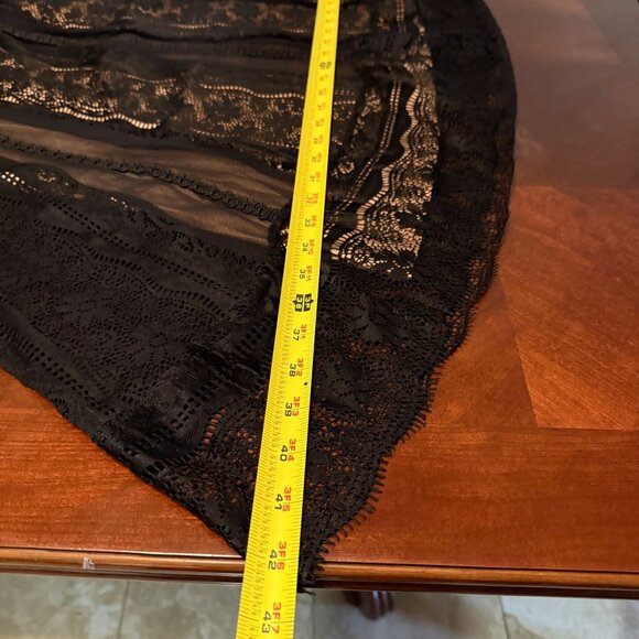 ECI‎ New York Women’s Black Lace Skirt Lined Size 8 Elegant Cocktail retro style - Picture 9 of 9